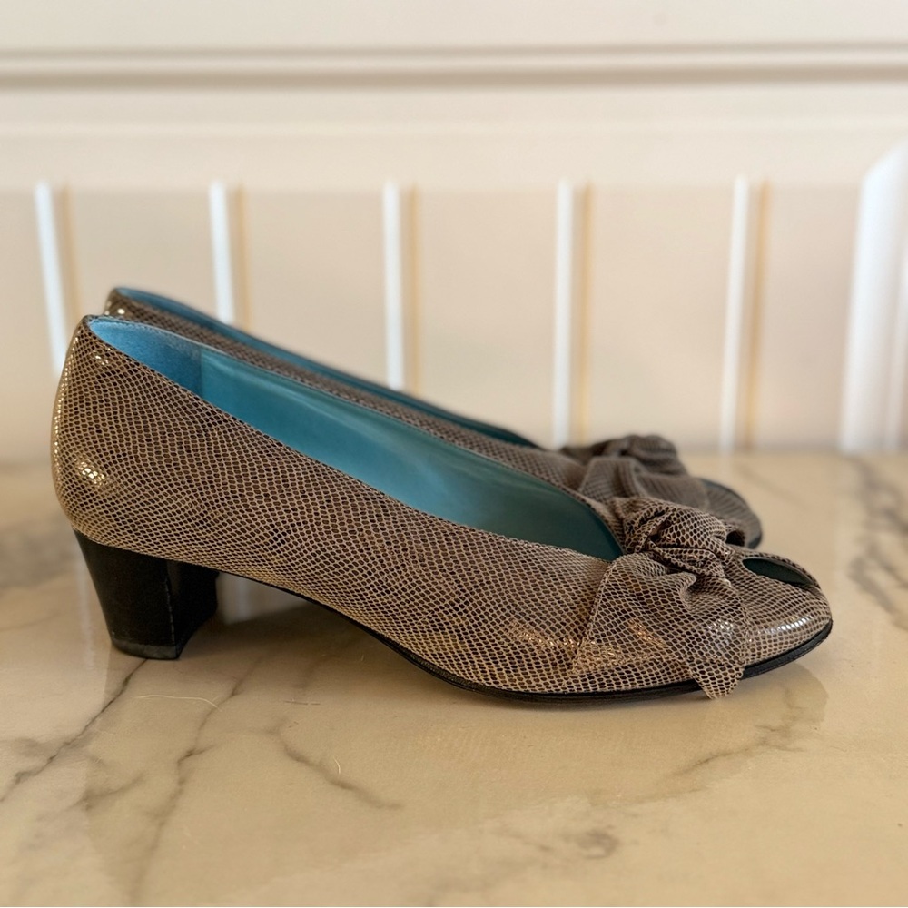 Thierry Rabotin Pumps Leather Snake Print - Size 8 (EU)
